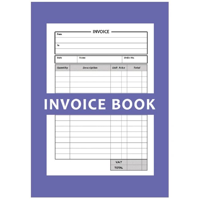 custom 2 pages carbon-less copy paper duplicate invoice pads receipt book printing design for a business