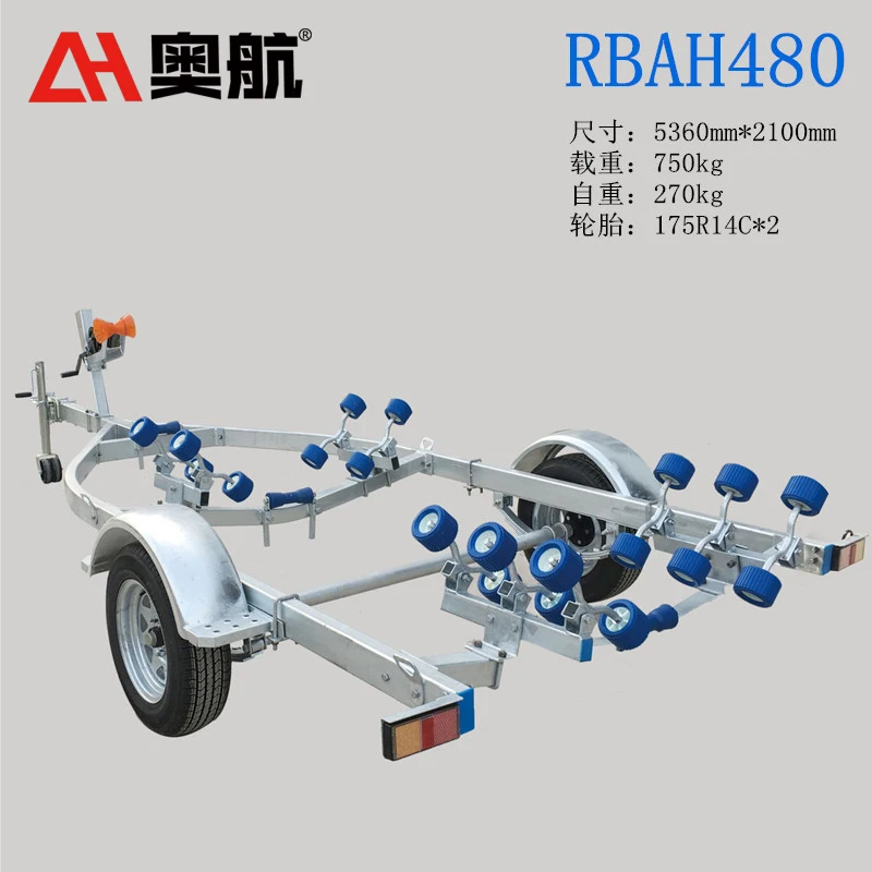 RB480 hydraulic tri axle Extra-large load capacity boat trailers