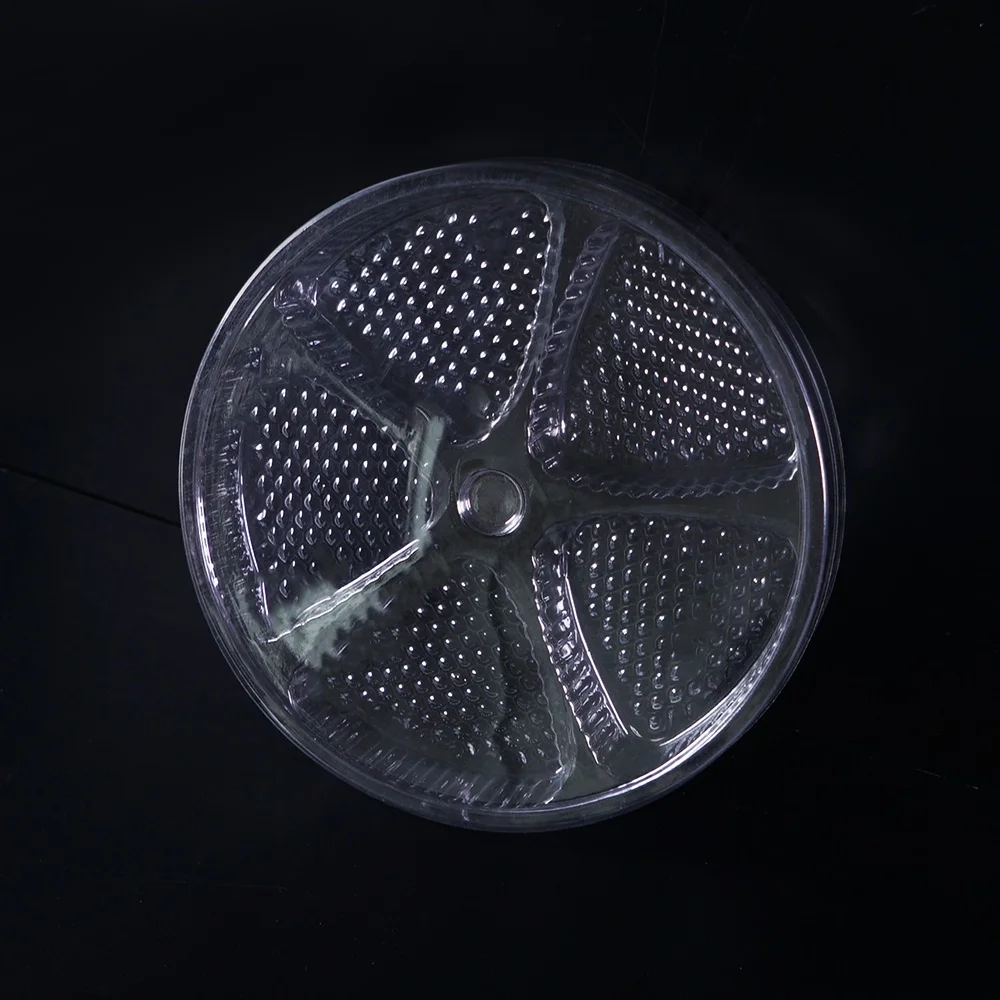 Одноразовый круглый пластиковый лоток для фруктов с крышкой 5 отделений