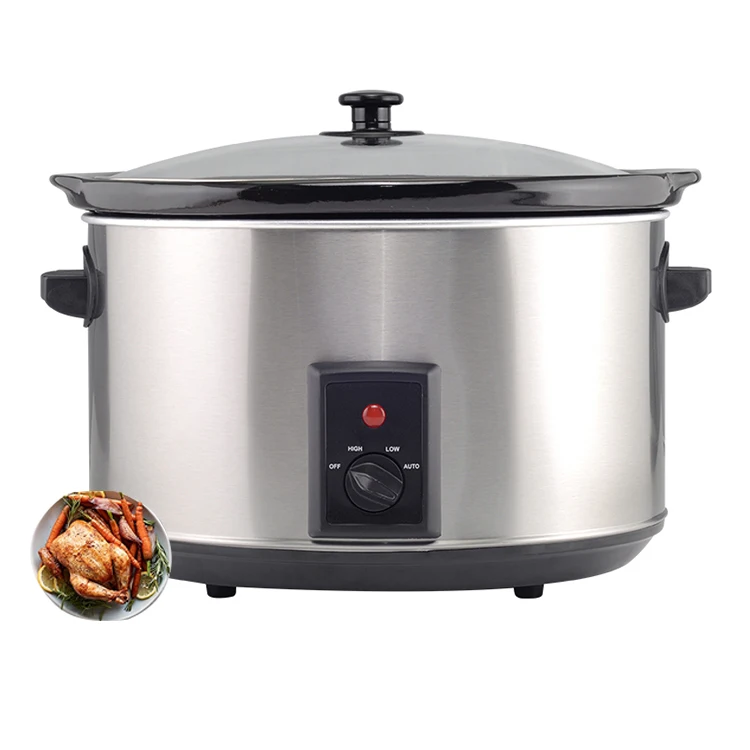 New promotional Commercial Black Ceramic Insert Adjustable Temp Electric Slow Cooker