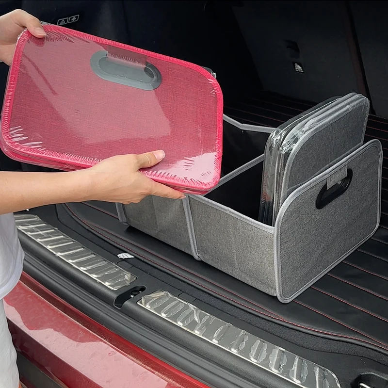 Kuoshi Custom Portable Foldable Waterproof Car Storage Box Heavy Duty Car Trunk Organizer for Car Accessories