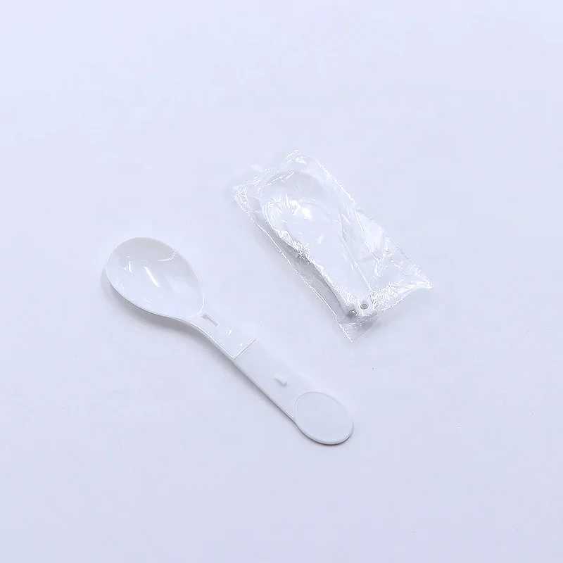 Disposable Plastic Folding Yogurt Spoon