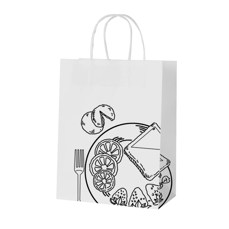 Machines making kraft paper bag wholesale kraft food packing bag with handle