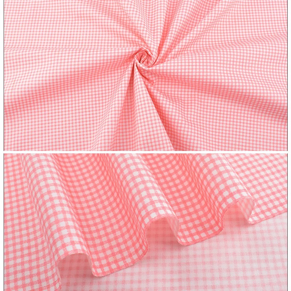 7pcs Pink Floral Print Cotton Fabric Squares Bundles Precuts Quilt Squares Patchwork Bundles for DIY Sewing Art Craft