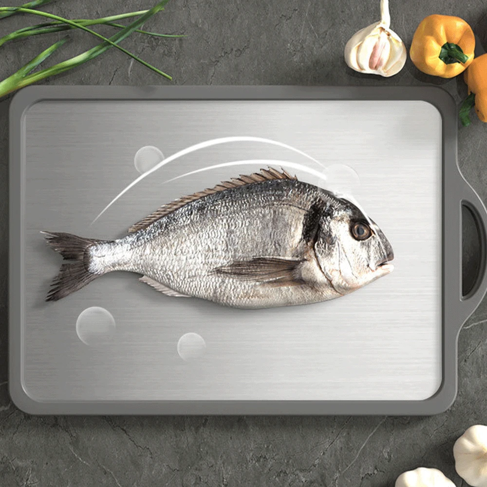 Household kitchen plastic stainless steel double-sided chopping cutting board