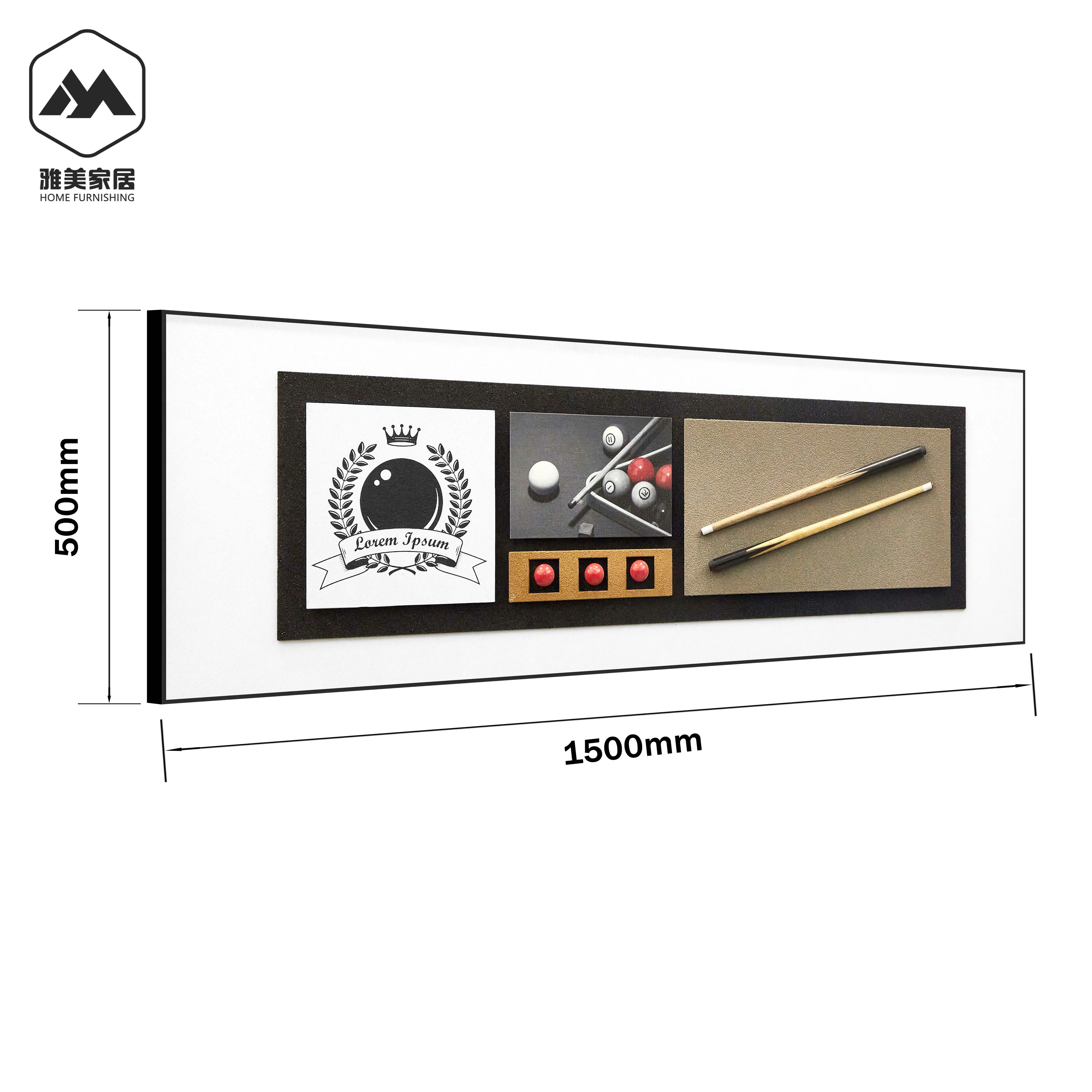 billiard paintings and wall arts 3D mural decorative painting hotel club office painting wall decor