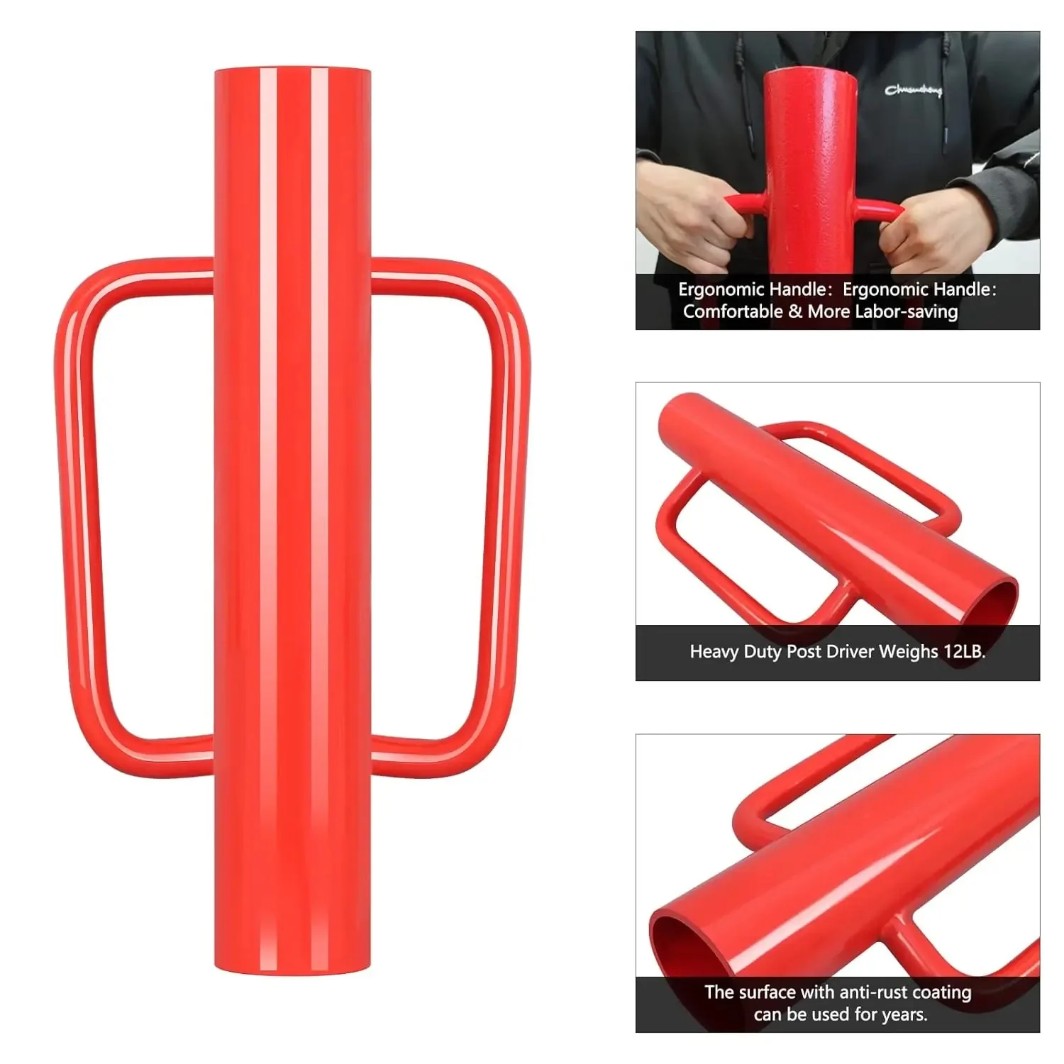 Fence column driver picket steel column rammer driver? Used for round, square, rectangular, triangular, peach, T, Y, H, columns