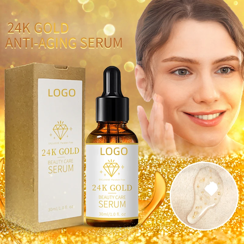 CKSINCE Brand Custom Wrinkle Recovery Activating 24K Gold Facial Serum Private Label Double Skin Care Face Serum
