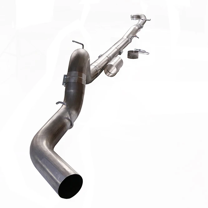 5 Inch SS409 2015.5-16 6.6 LML GMC Chevy Duramax Diesel Exhaust System Dpf Delete Pipe, Aluminized