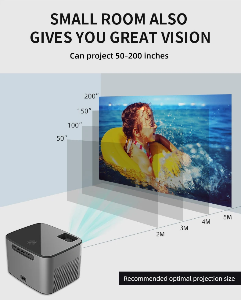 logo 4k mini projector led high definition  Full HD 1080P 4K Smartphone USB SD Card Supported Projectors