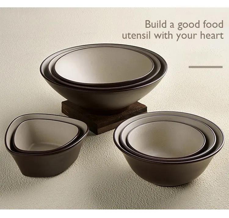 Unstable plastic soup bowls, irregular melamine bowls in restaurant tableware