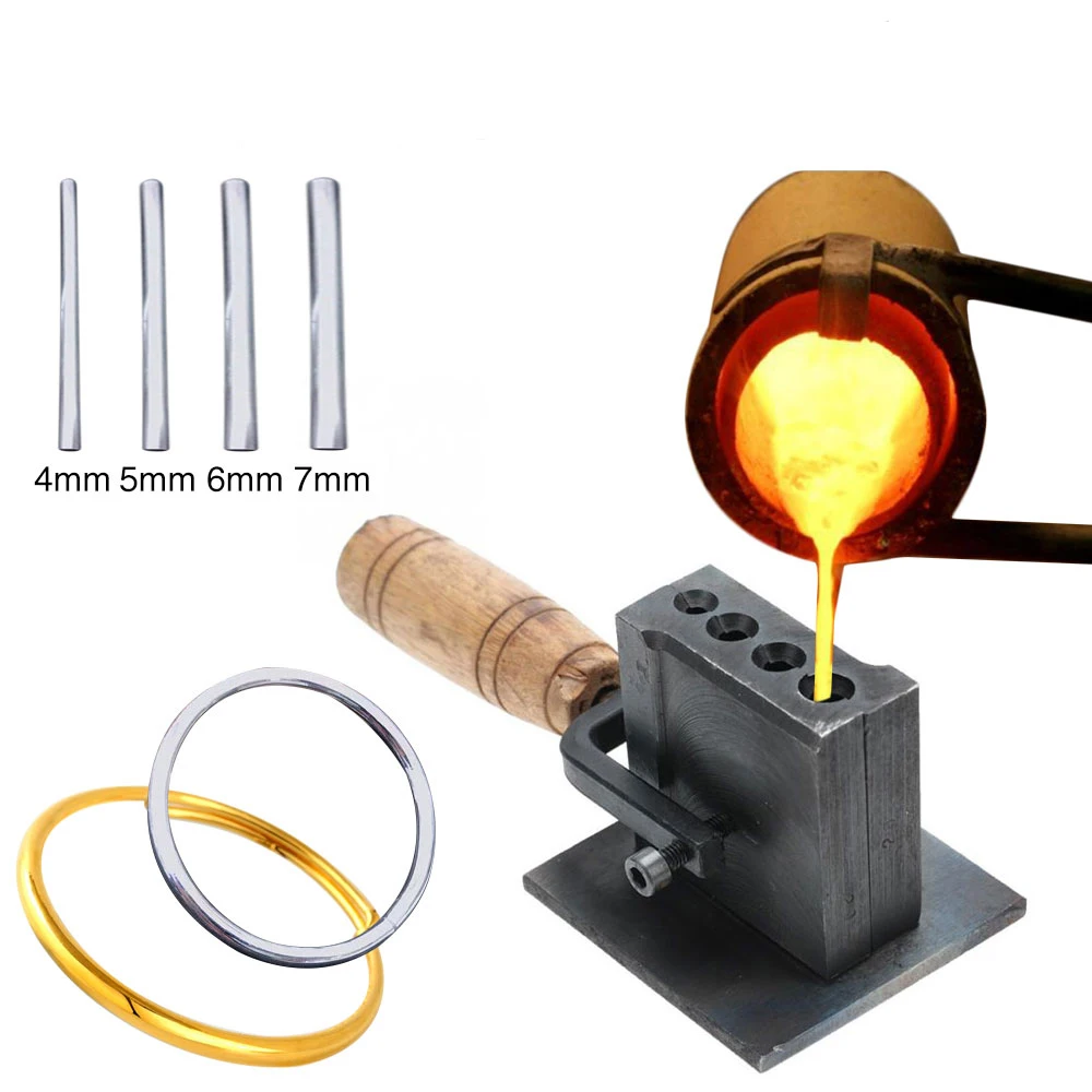 Gold And Silver Jewelry Tools Gold Smelting Jewelry Trough Jewelry Ingot Mold Ingot Mold  Melting Gold Silver Copper Plate