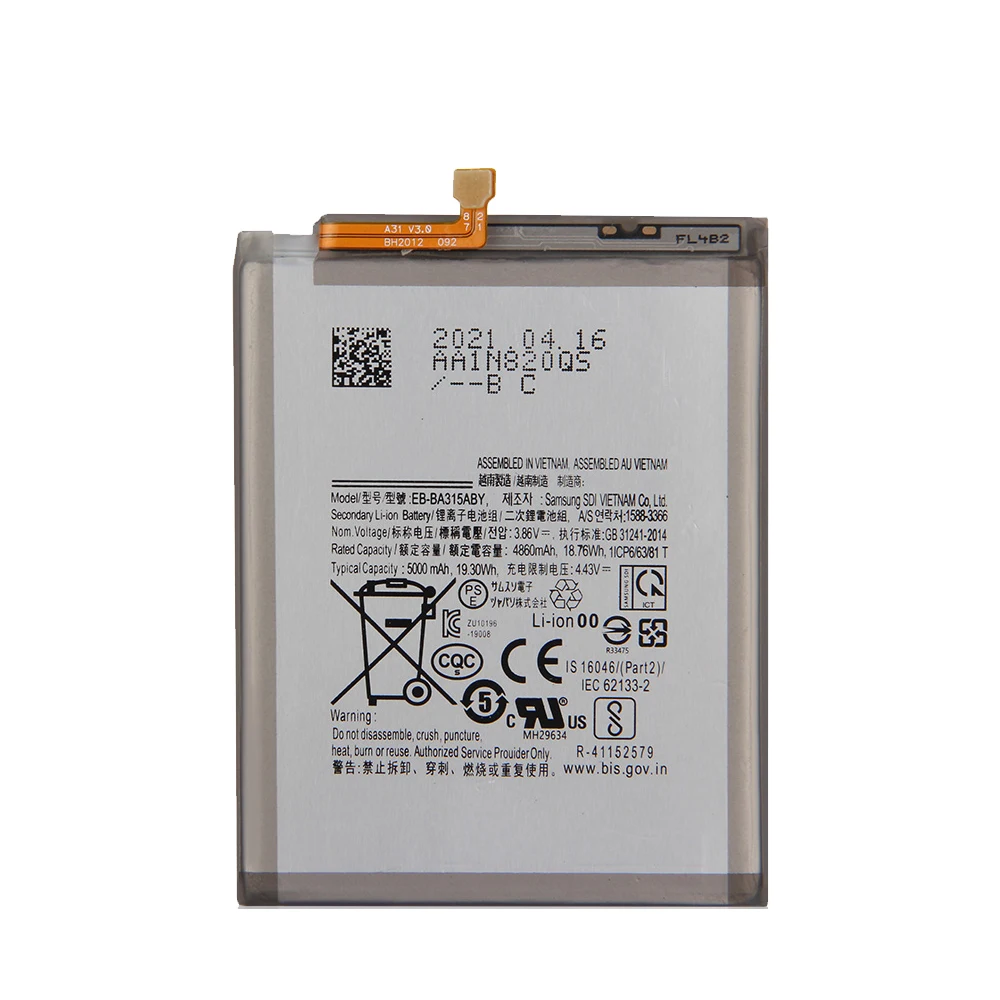 OEM Factory EB-BA315ABY Battery For Samsung Galaxy A31 2020 Edition A315 A32 A31S SM-A315F/DS SM-A315G/DS Change battery 5000mAh