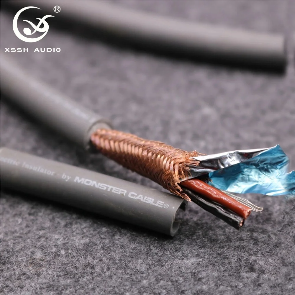 RCA XLR Cords Wire YIVO XSSH OCC 2 Core Shield RCA XLR 8mm Coaxial TV Signal Cable Meter Audio Speaker Line Hifi Audio Cable