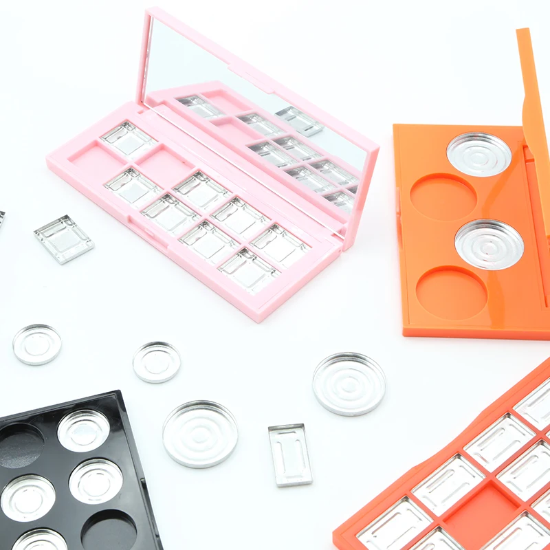 12 Cavities Custom Aluminum Diy Powder Press Mold Heart Shape Mould Eyeshadow Powder Filling