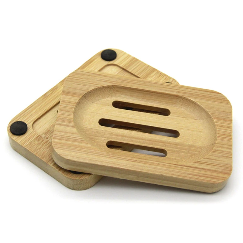 Tailai Eco Friendly Rustic Bar Soap Dish Bamboo Soap Dish Holder For Bathroom Shower Kitchen Bamboo Soap Dish Holder