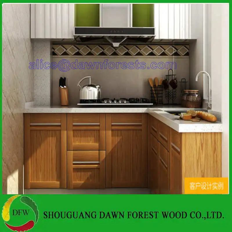 Cheaper Melamine Faced MDF Kitchen Cabinet doors & Kitchens for Home Furniture