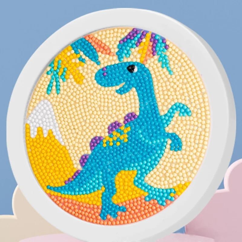 Cartoon dinosaur small size diamond puzzles framed diamond painting kit for kids gemstone art painting