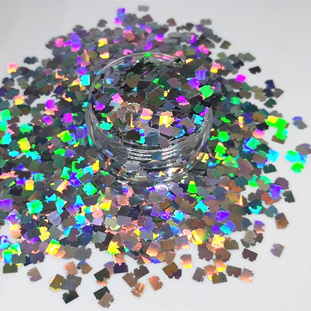 Puzzle Logo glitter  shapes ,Logo shape glitter