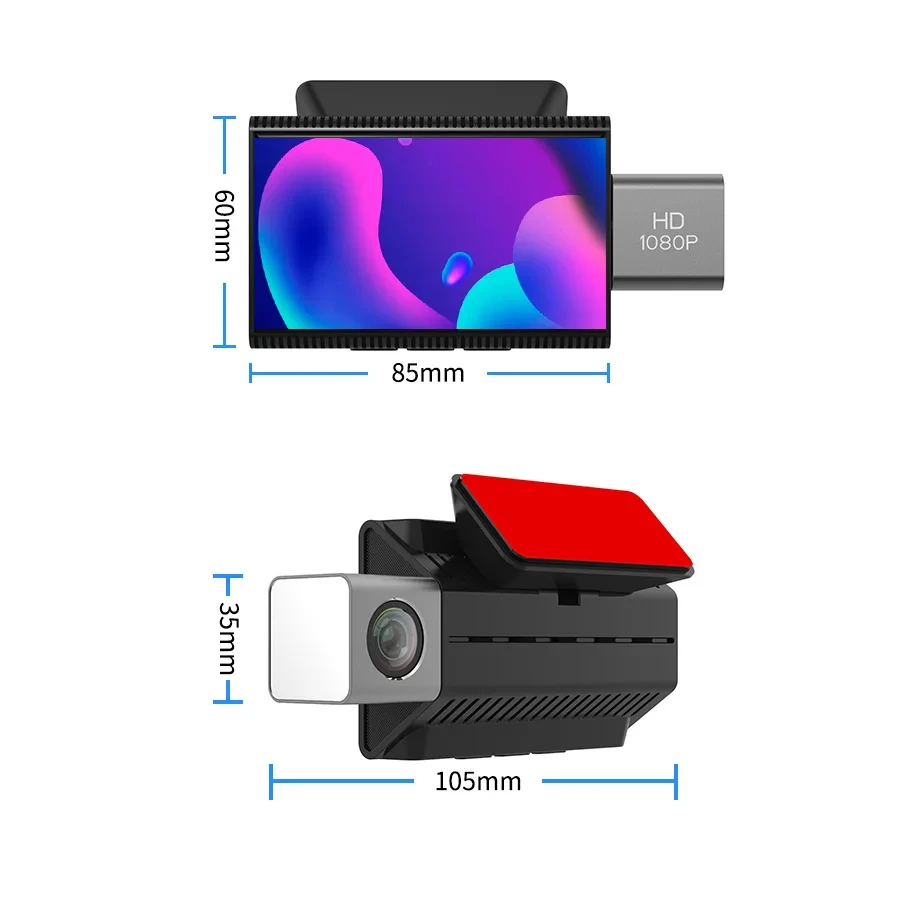 K11 Car DVR Dual Lens Dash Camera with 3-inch Touch Screen 1080p Resolution WIFI GPS Logger Supports 128G SD Card