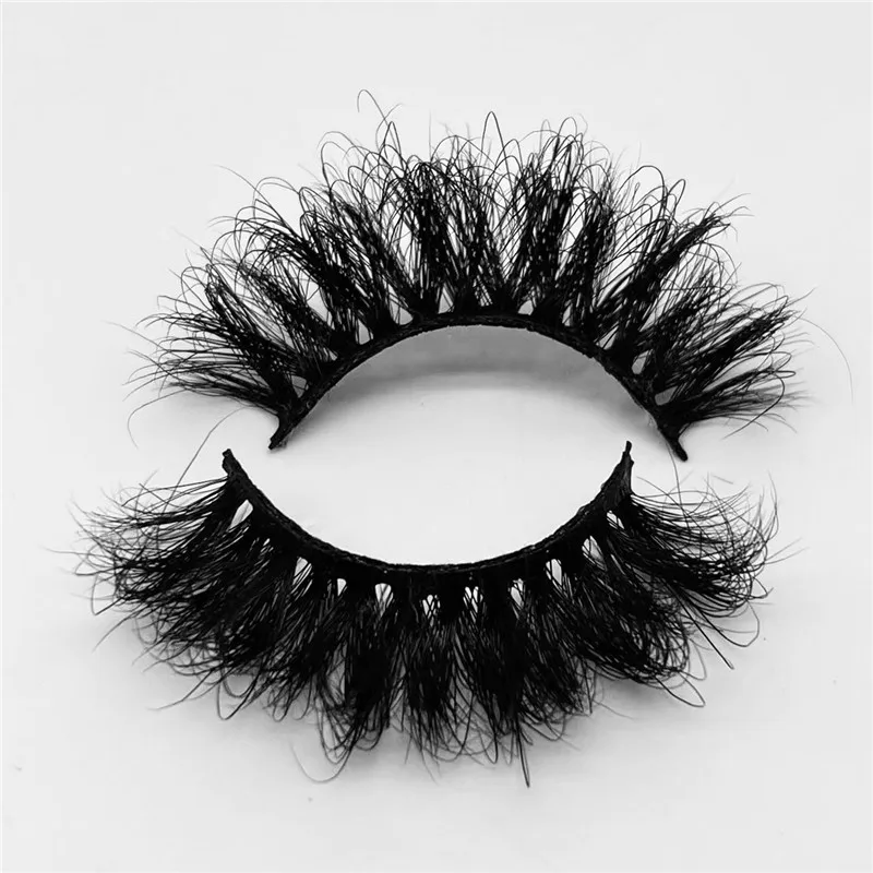 25mm eyelash extensions handmade natural wispy russian d curl strip mink eyelashes