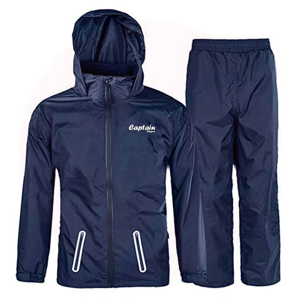 
Latest Design Black And Orange Color Motorbike Go Kart Racing Rain Suit Made With High Quality Polyester 