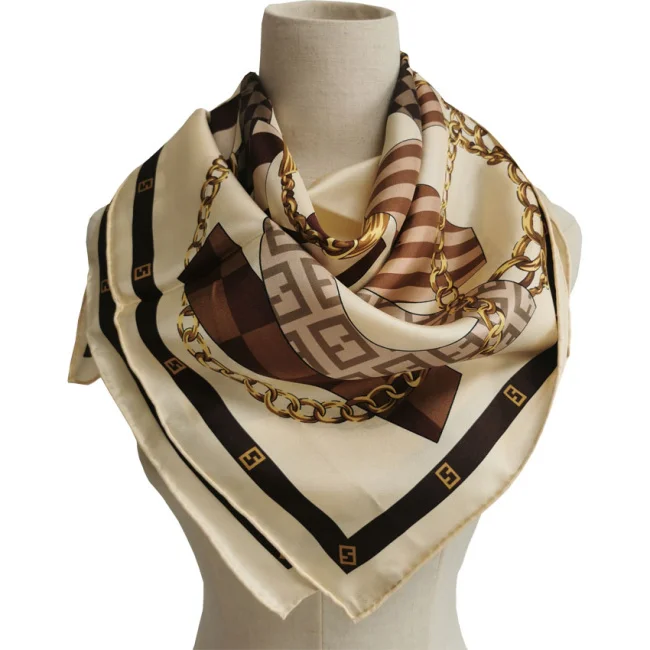 90X90CM High Quality Scarf 100% Silk