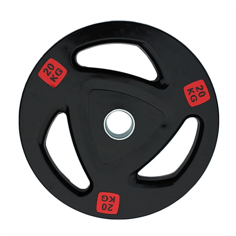 Three-hole flywheel shape weight lifting training gym equipment  barbell  weight plates multiple weights optional
