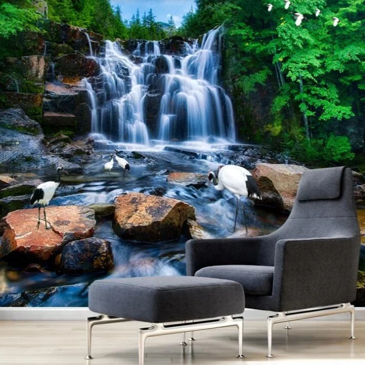 ZHIHAI renovation material UV print modern tv background living room bedroom decoration embossed 8d art wallpaper designs