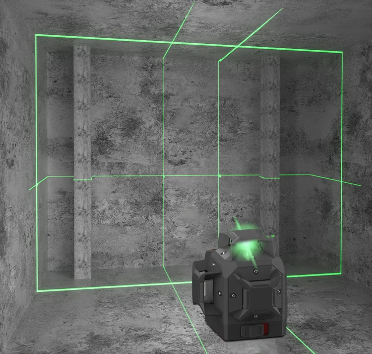High Precision  Green Beam Self Leveling  3D 12 Lines 360 Degree Indoor/Outdoor Decoration Construction Tool  Laser Level