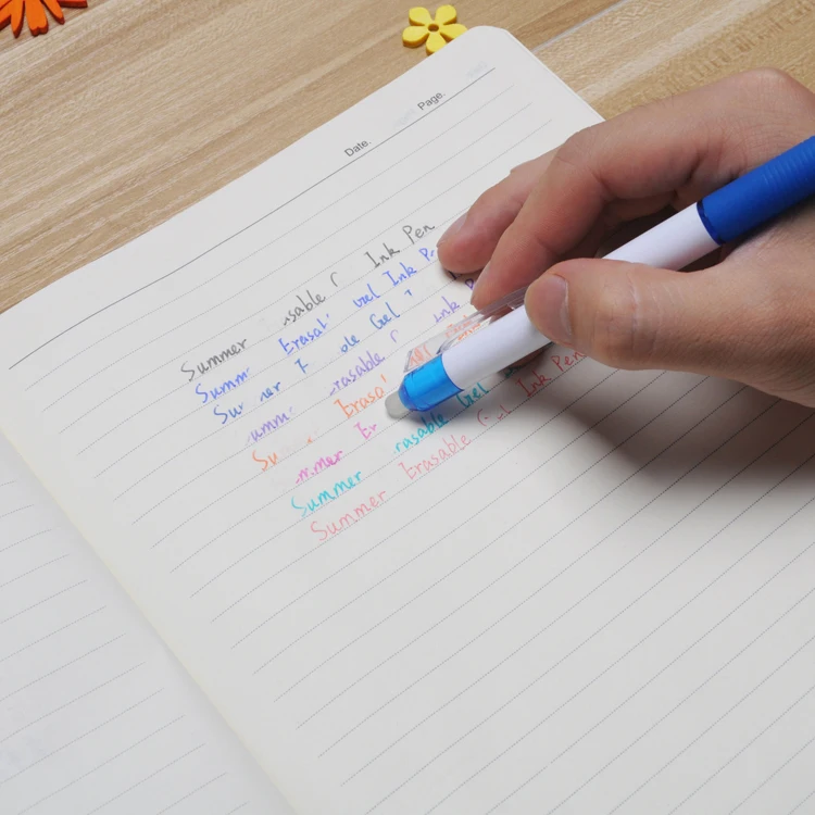 Custom No Scratching Paper Retractable Disapearing Ink Erasable Gel Pen
