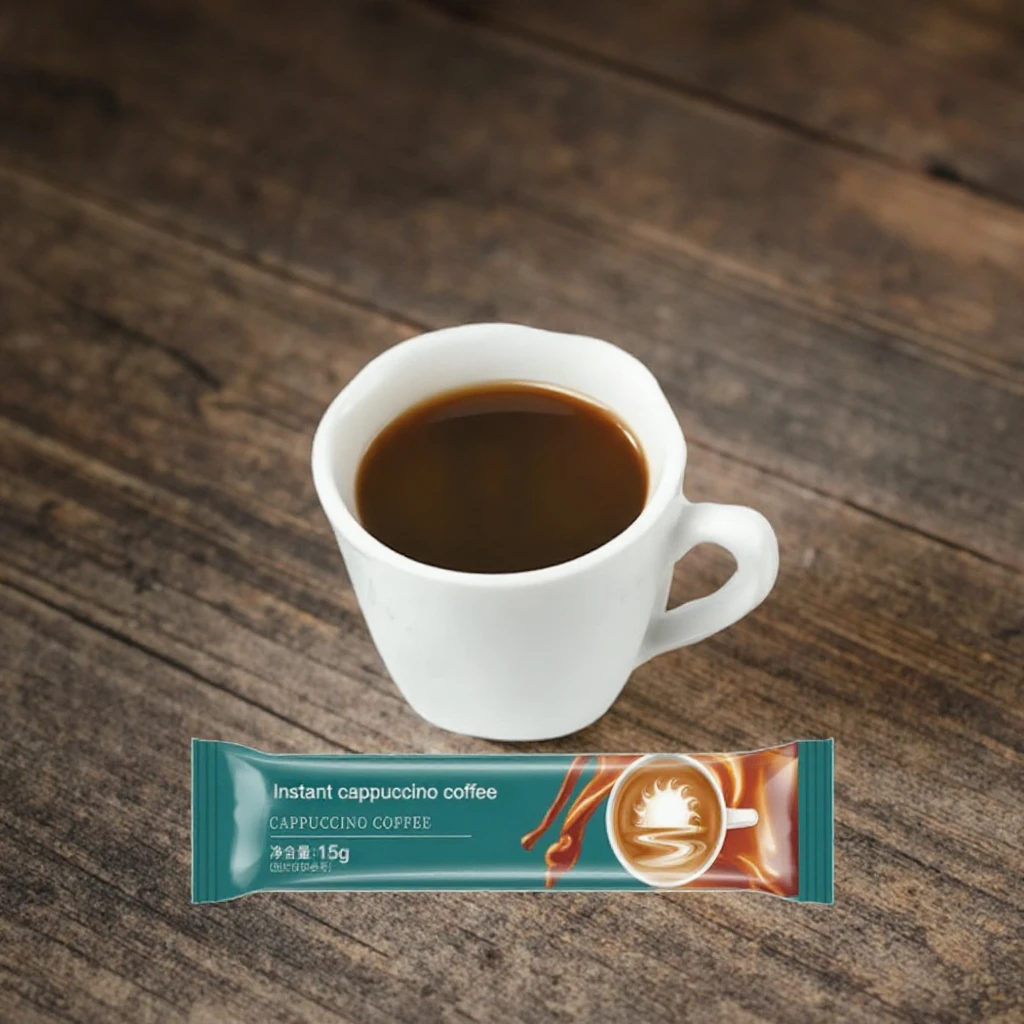 Factory Custom Cappuccino Coffee 3 in 1 Powder With Private Label And Best Services