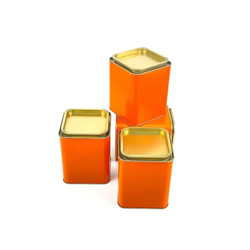 Recyclable Wholesale custom airtight tea powder packing tin cylinder coffee bean tea jar metal food safe metal tea caddy tin can