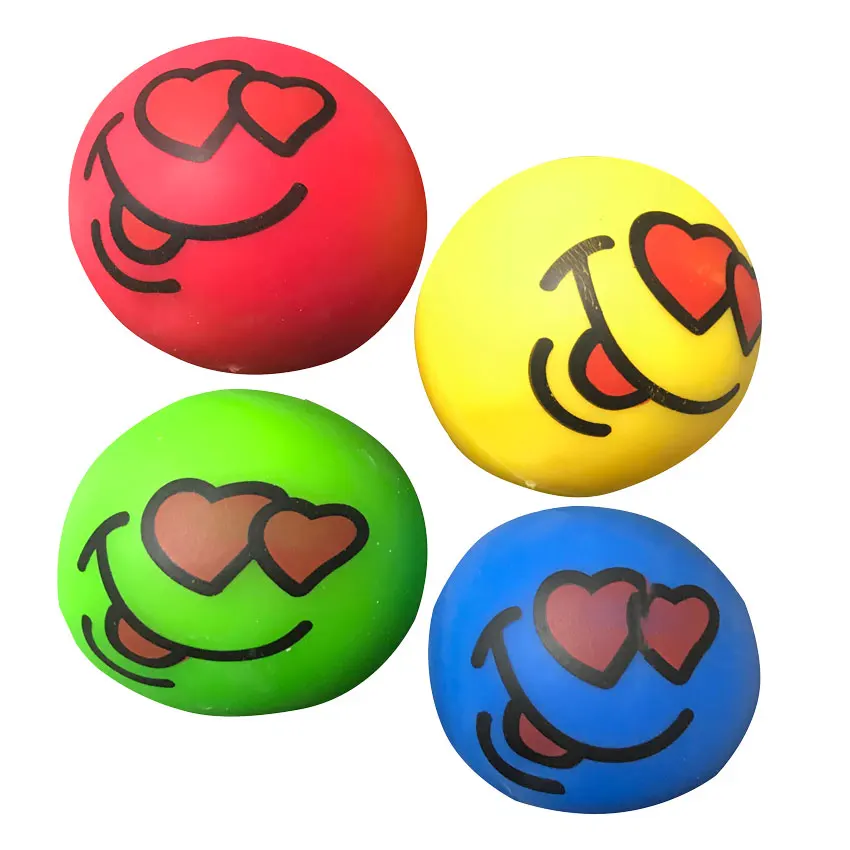 Novelty colorful  Emoji printing squeeze stress ball toy for anti stress
