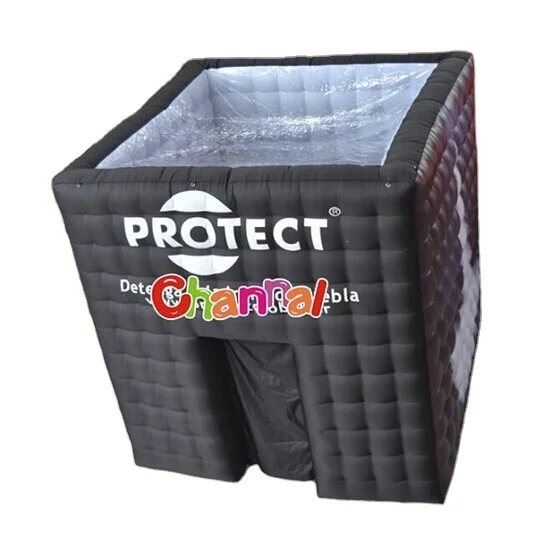 Outdoor Black Inflatable Photo Booth Tent for Advertising