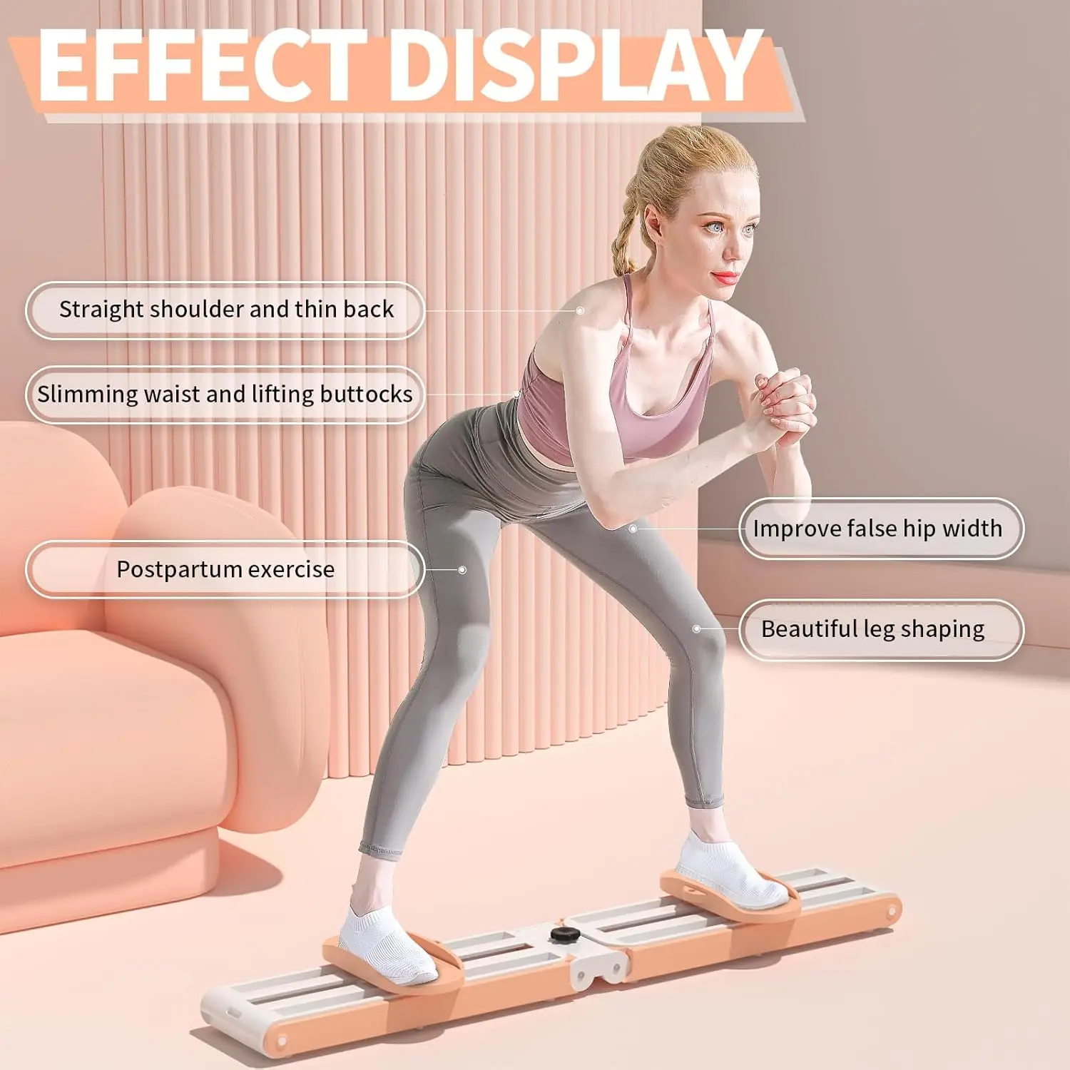 RS Custom Logo Sliding Machine Leg Exercise Equipment Kegel Fitness Pelvic Muscle Thigh Master Hip Trainer Ski Workout Exerciser