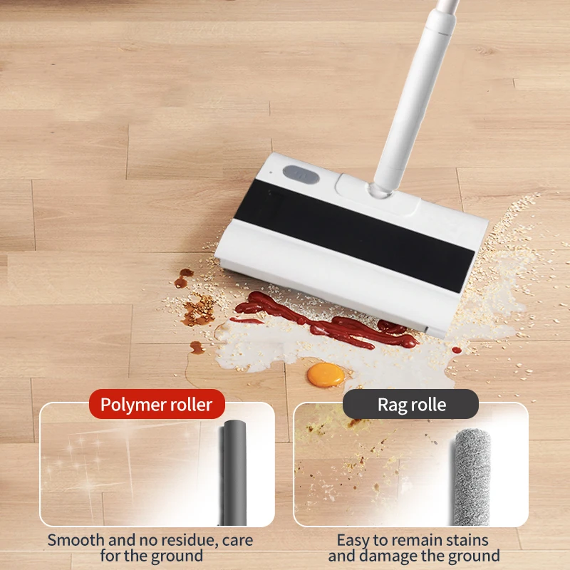 Super Quiet Innovative 1800mah Electronic Cordless Handheld Wet Dry Floor Washer Vacuum Cleaner For Home