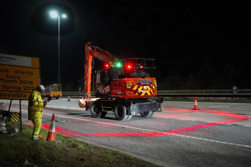 
Red zone forklift led safety danger area warning spot light 