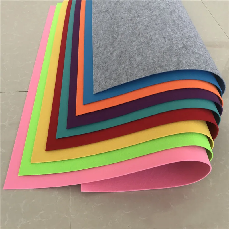 Recycled 100% Polyester Felt Needle Punched Non woven Fabric PET Felt Color Soft Felt Roll Craft Felt roll