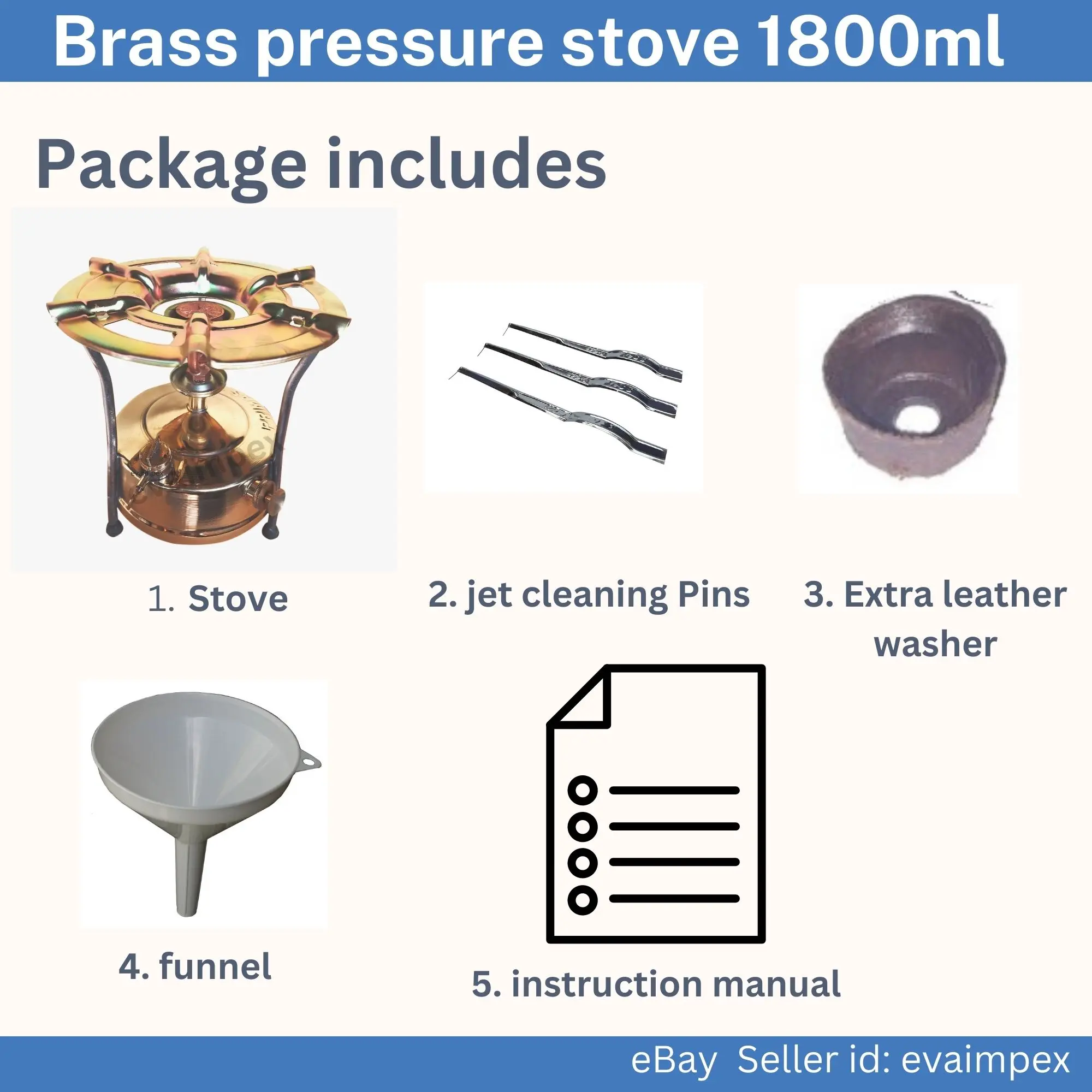Adjustable Flame Control 1800ml Fuel Portable Brass Kerosene Stove for Camping & Backpacking