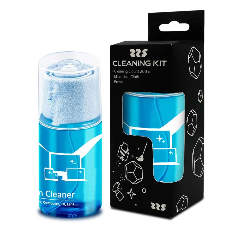 60ML 2 In 1 Screen Cleaner For Phone Lcd Tv Laptop Computer Spray Screen Cleaner Monitor Screen Cleaning Kit