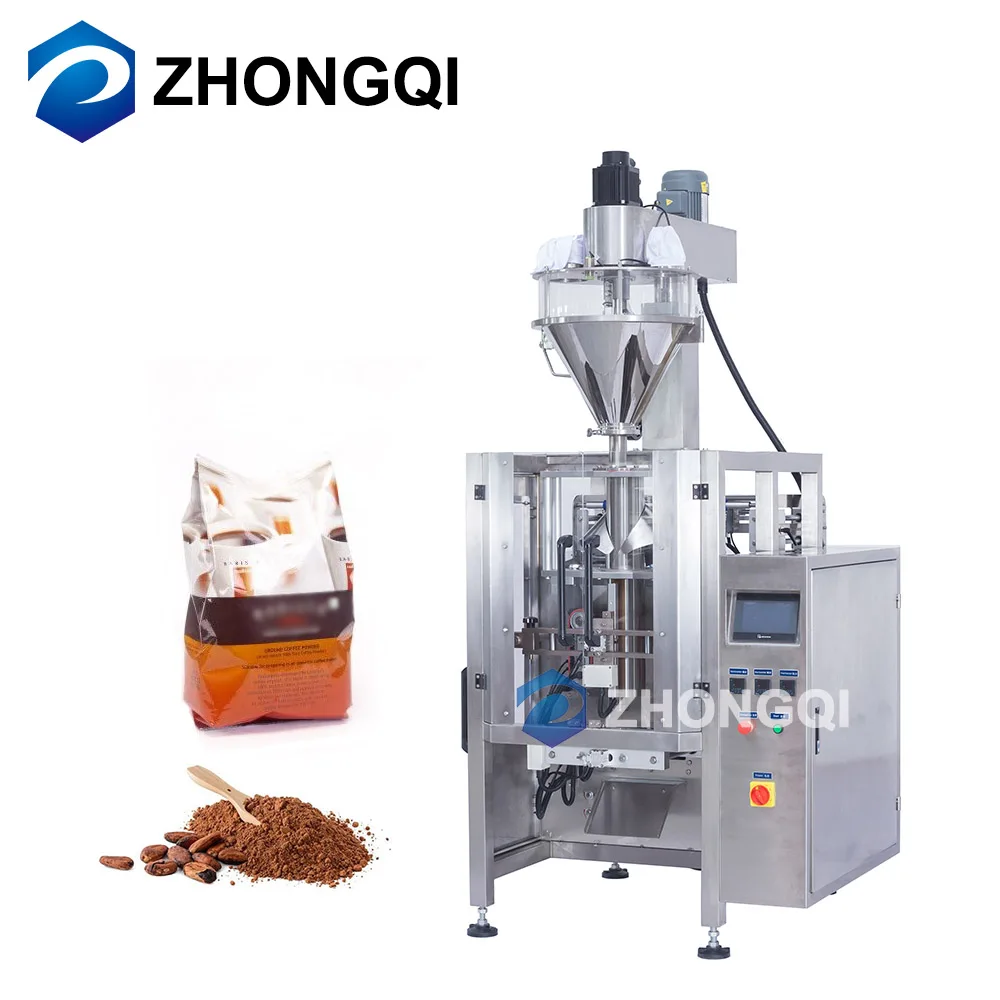 
VFFS Flourpowder Used 3 In 1 Coffee Semi Pneumatic Snuff 50 Gram Dry Milk Small Vertical Automatic Packing Machine For Powder 