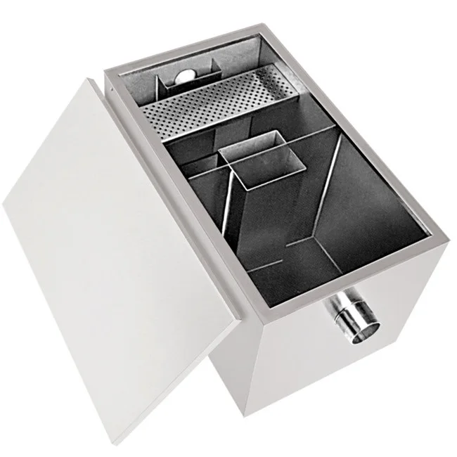 Industrial Singapore Stainless Steel Kitchen Grease Trap for Wastewater Commercial Oil Filter Grease Trap and Water Separator