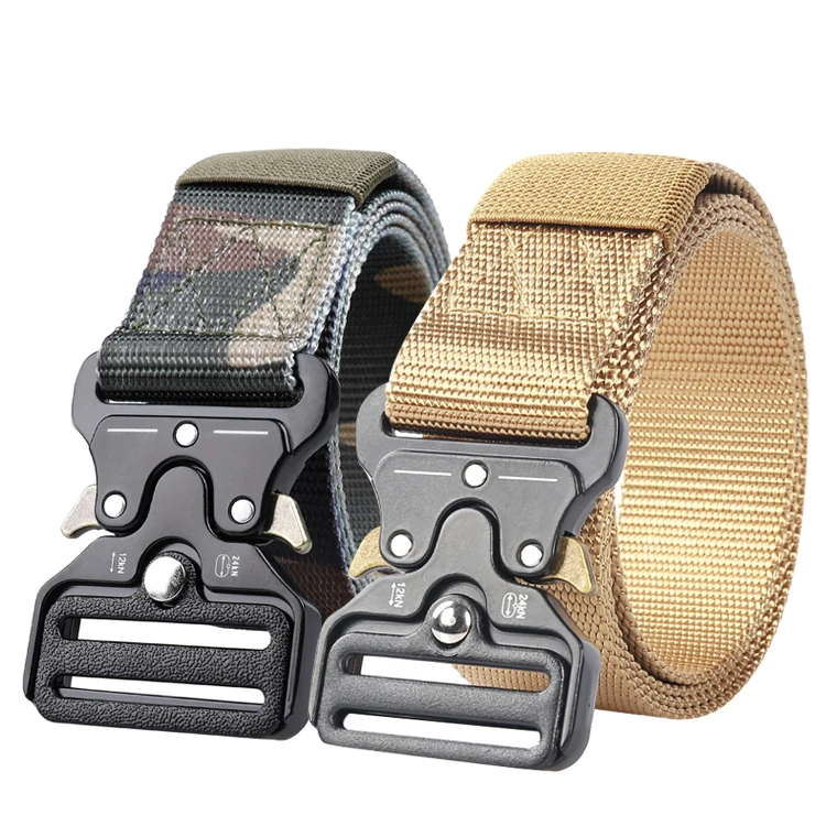 Custom Nylon holster tactical belt buckles belt Outdoor Belt Quick release Metal Buckle