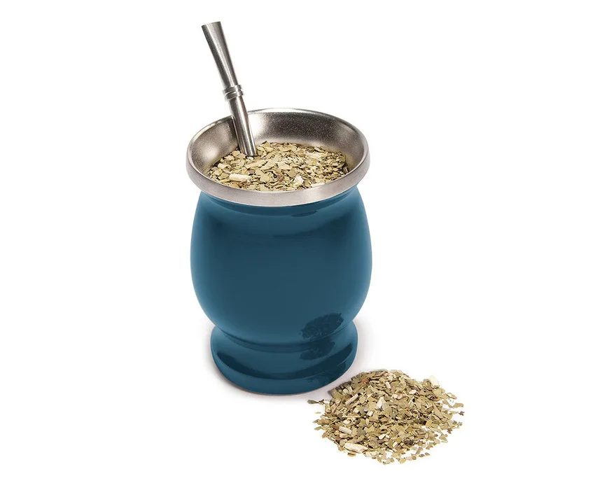 Yerba Mate Double Wall Stainless Steel  Mate Tea Cup with Bombillas straw