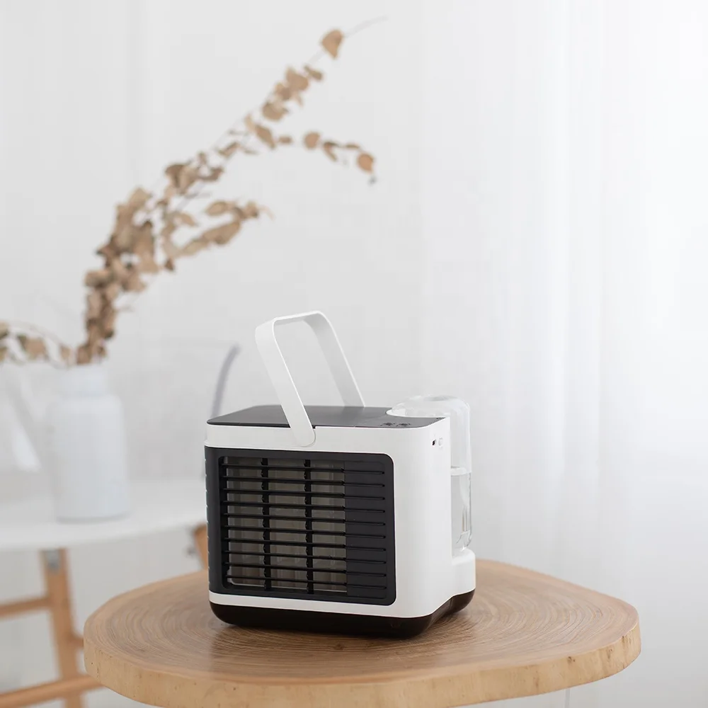 2024 OEM ODM Factory Direct Sale Rechargeable Cooler Night Light Negative Ion Generator Mini Portable Air Conditioner Cooler Fan