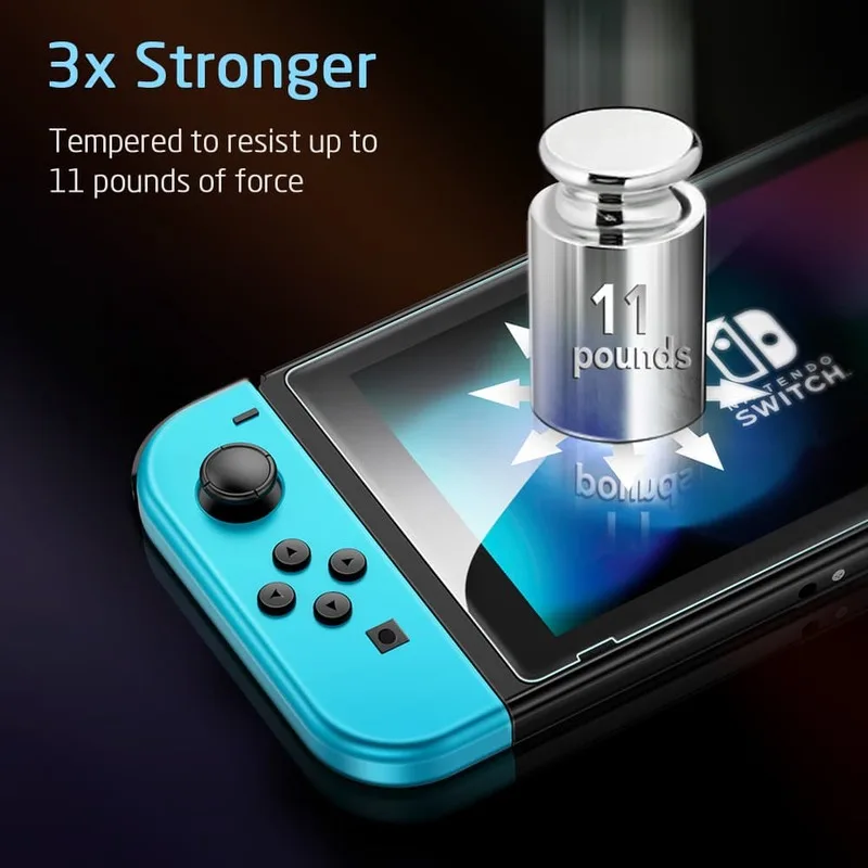  Amazon 2 упаковки Защита экрана для Nintendo Switch 9H 2.5D подходит защиты закаленное стекло