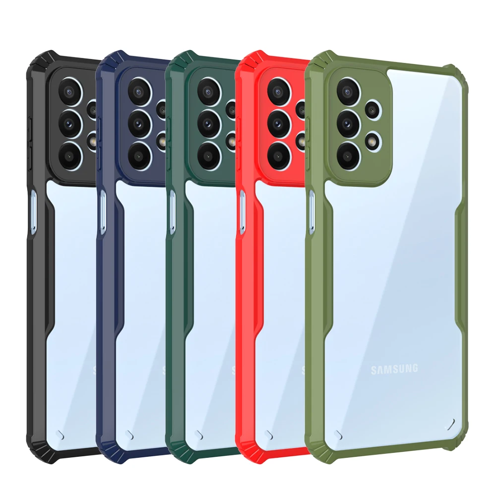 Wholesale fashion hard transparent Acrylic Shockproof Back Cover For Samsung Galaxy A13 A23 A33 A53 A73 case cover