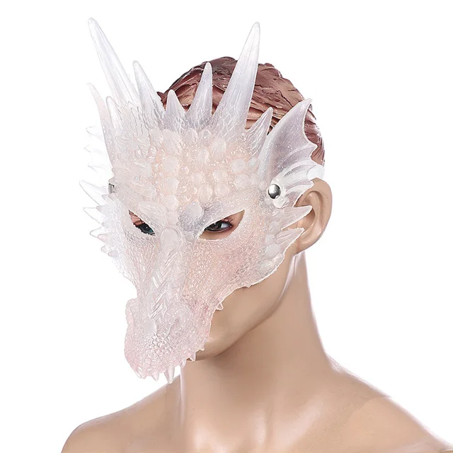 New Products of Halloween Carnival Dance Party Cosplay Props 3D Silicone Animal Dragon Mask halloween outdoor decorations