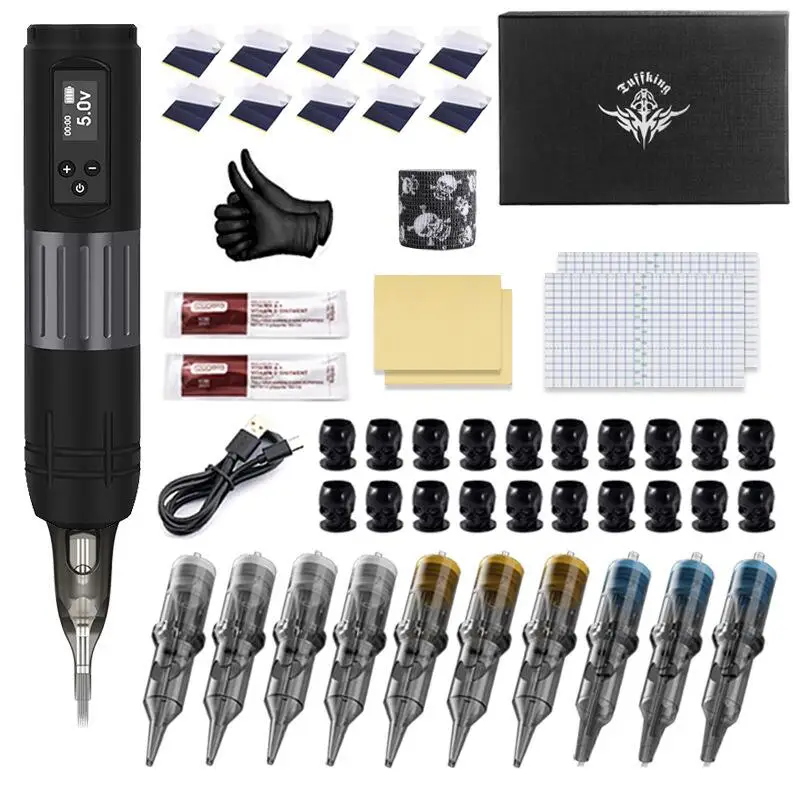 New arrival wholesale prices professional completer wireless tattoo machine kit for starter